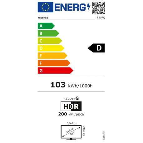 Hisense 85U7Q kaina