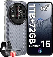 OUKITEL WP200 PRO 5G lauko mobilusis telefonas su išmaniuoju laikrodžiu, 72GB RAM + 1TB ROM "Android 15" lauko išmanusis telefonas be sutarties, 6,7 colių FHD + 120 Hz AMOLED ekranas, 8800 mAh/45 W, 108 MP + 32 MP, 5G Dual