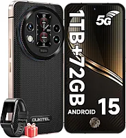 OUKITEL WP200 PRO 5G lauko mobilusis telefonas su išmaniuoju laikrodžiu, 72GB RAM + 1TB ROM "Android 15" lauko išmanusis telefonas be sutarties, 6,7 colių FHD + 120 Hz AMOLED ekranas, 8800 mAh/45 W, 108 MP + 32 MP, 5G Dual