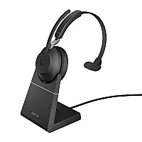 Jabra Headset Evolve2 65 UC Mono, inkl. Link 380a, Ladesta.