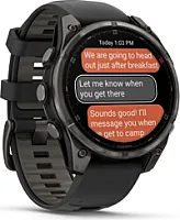 Garmin fenix 8 Pro – 47 mm, AMOLED, Sapphire, Carbon grey DLC titanium with Black/pebble band 010-03198-01