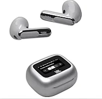 JBL Live Flex 3 Wireless Earbud Headphones with Bluetooth, 50 Hours Battery Life, True Adaptive Noise Cancelling and High Resolution JBL Signature Sound, IP54 Waterproof, with Earplugs, Silver