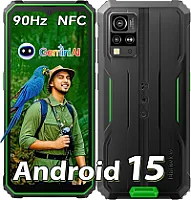 "Blackview Andriod 15 BV4800SE" lauko mobilusis telefonas be sutarties, 12 GB (4+8) + 64GB/2TB TF aštuonių branduolių, 90 Hz 6,56 colių HD+ ekranas, 16 MP + 8 MP kamera su "Gemini AI", 5100 mAh, NFC / dvigubas 4G / IP68 / IP69K