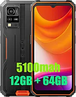 "Blackview BV4800 SE" lauko mobilusis telefonas, 5100 mAh, 12GB + 64GB/2TB (2025), išmanusis telefonas be sutarties, 6,56 colių 90Hz, IP69K atsparus vandeniui, statybvietės mobilusis telefonas, 16MP + 8MP / dvigubas 4G/OTG/GPS