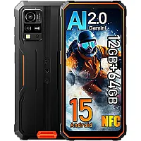 Blackview BV4800SE Android 15 Outdoor Mobile Phone 2025, 12GB + 64GB/2TB Construction Site Mobile Phone, 6.56 Inch HD+ Outdoor Smartphone NFC, 16MP AI Camera, 5100mAh, IP68 Waterproof, Dual SIM 4G