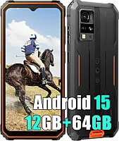 "Blackview BV4800 SE Android 15" lauko mobilusis telefonas be sutarties 2025, 12GB + 64GB/2TB, 6,56 colių HD+ lauko išmanusis telefonas, 16MP + 8MP, 5100 mAh, IP68 vandeniui atsparus statybvietės mobilusis telefonas, dvigubas