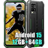 Blackview BV4800SE Android 15 Outdoor Mobile Phone without Contract 2025, 12GB + 64GB/2TB, 6.56 Inch HD+ Outdoor Smartphone, 16MP + 8MP, 5100mAh, IP68 Waterproof Construction Site Mobile Phone, Dual