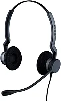 "Jabra BIZ™ 2300 USB Duo" laidinės ausinės su nutildymo mygtuku ir garsumo reguliatoriumi ant laido