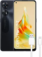 OPPO Reno8T 8GB + 128GB SIM kortelė be SIM kortelės Išmanusis telefonas Fotoaparatas 100MP + 2MP mikroskopo kamera "Android" 5000mAh greitasis įkrovimas 33W Juoda