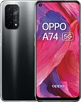 OPPO A74 5G - 6 GB RAM ir 128 GB + papildoma spartinančioji atmintis, laisvas nuo SIM kortelių išmanusis telefonas (6,5 Zoll Bildschirm, 5000 mAh akumuliatorius, 48 MP Quad-Kamera, 90 Hz Bildwiederholrate) - Fluid Black (juodos spalvos)