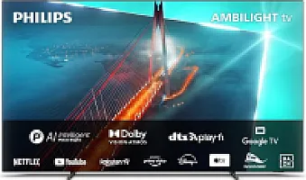 Philips Ambilight TV | 55OLED708/12 | 139 cm (55 Zoll) 4K UHD OLED televizorius | 120 Hz | HDR | Dolby Vision | Google TV | VRR | WiFi | Bluetooth | DTS:X | Sprachsteuerung