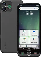 "Doro" - "Aurora A30" išmanusis telefonas - paprastas naudoti mobilusis telefonas vyresnio amžiaus žmonėms - pagalbos mygtukas su GPS buvimo vieta - suderinamas su klausos aparatu - pridedamas USB laidas - grafito spalvos