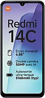 "Xiaomi Redmi 14C" išmanusis telefonas, 6 GB RAM, 128 GB atminties, keturguba kamera, 6,88 colių ekranas (juodas, 6 + 128 G)
